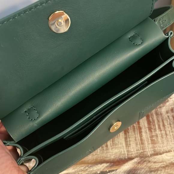Tory Burch T-block Mini Satchel Green - Picture 7 of 10